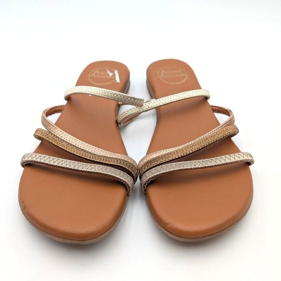 André Assous Nolan Strappy Sandal Women's Metallic Multi Size US8 - Picture 2 of 11